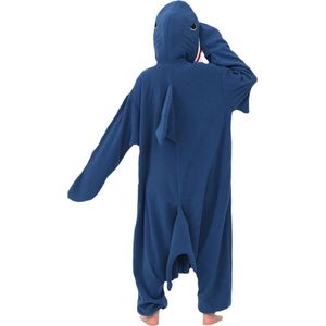 Haai Onesie Pak Kostuum Outfit Huispak Jumpsuit Verkleedpak - Premium Verkleedkleding - Halloween & Carnaval - SAZAC - Kinderen & Volwassenen - Onesize (155-177 cm)