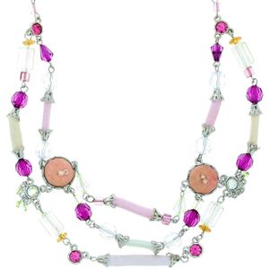 Behave - Multi-color ketting met diverse hangers - Speelse en kleurrijke mode-accessoire
