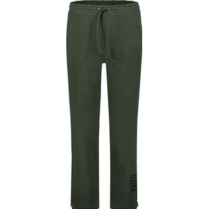 2ZiP katoenen joggingbroek met doorlopende ritsen - Heren - Donkergroen - S
