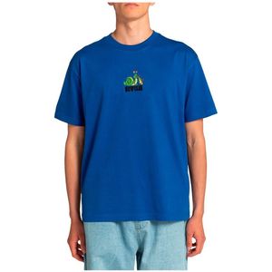 Rvca Hookah Snail T-shirt Met Korte Mouwen Blauw L Man
