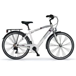 MBM, PEOPLE HYBRIDE SPORTS GENTS 28INCH  H58 Cm 7 SPEED WHITE TITAN GREY