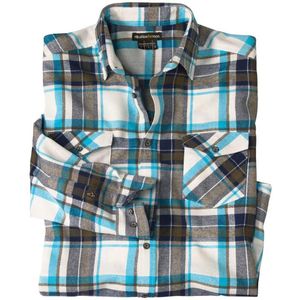 ATLAS FOR MEN - Geruite flanellen overhemd - Heren - Verkrijgbaar in grote maten - 4XL