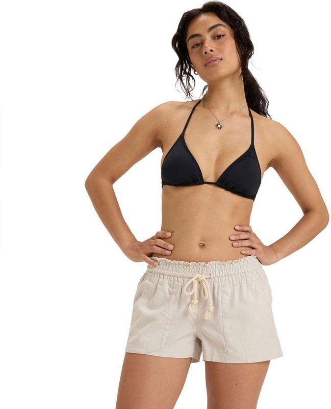 Roxy - Korte Broek - Vlaslinnen en Viscose - Blauw - Relaxed Model