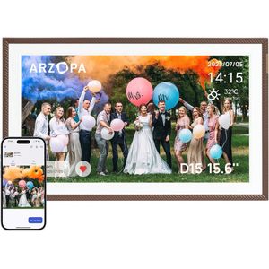 Digitale Fotolijst WiFi 15.6"" met Cloudopslag en Aanraakscherm - Perfect voor Familie
