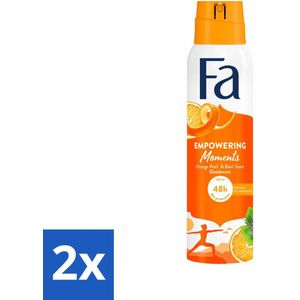 Fa – Deodorant Spray – Empowering Moments – 150 ml - Voordeelverpakking - 2 stuks