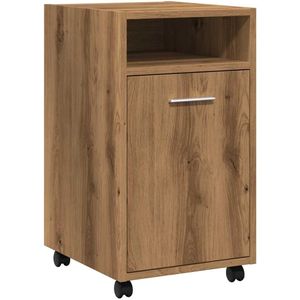 vidaXL Kast met wielen - Artisan Eik - 33x38x60 cm Kast - Kasten - Bijzetkastje - Bijzetkast