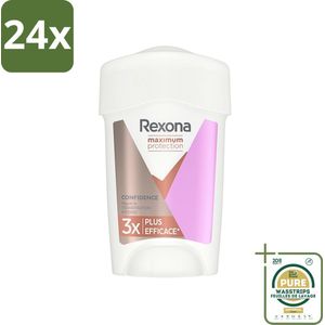 Rexona Women - Deodorant Stick - Maximum Protection Confidence - Anti-transpirant - 45 ml - Voordeelverpakking - 24 stuks - Bescherming - Zweet