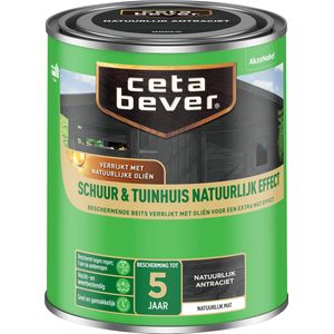 Cetabever - Schuur & Tuinhuis Natuurlijk Effect - Antraciet - 750 ML