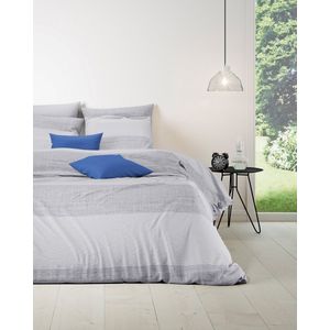 Mistral Home - DEKBEDOVERTREK - katoen renforcé - 140 x 200 cm + 65 x 65 cm - eenpersoons - stippen - wit