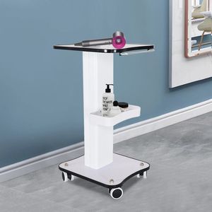Werktafel - Werkwagen - Rolwagen - Salontafel - Salon trolley - Kapperstrolley - Wit - 34x38x69cm