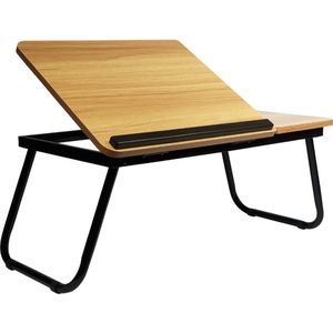 Laptoptafel Werkplek Inklapbaar Laptopstandaard - Stabureau - Ideaal voor Thuiswerken - Hout
