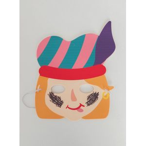 Pieten Foam Masker - Piet - Pietenmeisje - Sinterklaas - Masker - Kindermasker - Sinterklaasfeest - Sint - 5 December - Verkleden - Sint Intocht - Pietjes - Pakjes Avond - Schoen Cadeautje - Pietenmasker