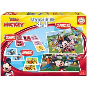 EDUCA - 2 educatieve spellen en 2 puzzels - Superpack Mickey & Friends