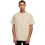 Build Your Brand Heren T-shirt Heavy Oversize Tee, Basic T-shirt voor mannen, oversized fit, katoen, wet Sand, XS