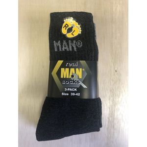 Mouline sokken 3 paar blauw/grijs/zwart maat 39-42