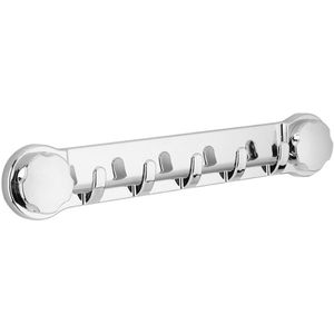 Powerful Towel Holder with Vacuum Cleaner, Wall Mount, Jacket, Bath Towel, Hook, Rod with 5 Hooks for Towels, Bathrobes, Clothes