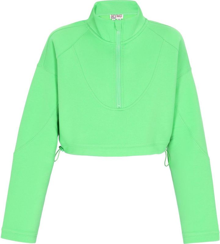 myMo - Fashion Look Collection - Sweatshirt - Cropped - Met Half-Zip Kraag