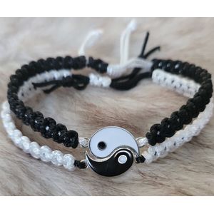 Yin Yang armbanden set - 2 stuks - cadeau doosje
