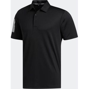 Adidas 3-Stripes Basic Poloshirt Heren zwart wit - Maat S
