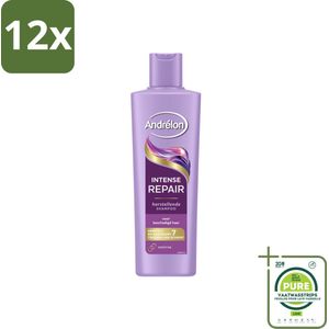 Andrélon – Shampoo – Intense Repair – 250 ml - Voordeelverpakking - 12 stuks - Haar herstellen - Beschadigd haar