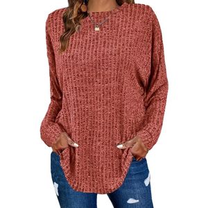 Bovista Sweater Dames - Sweaters - Hoodie - Warme Trui - Vest - Lichtrood - XL