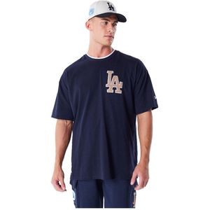 T-shirt - Los Angeles Dodgers - MLB World Series - Geborduurd Teamlogo - Bicolore Halsband