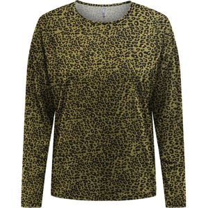 Only T-shirt Onlcamille Top Cc Jrs 15312068 Black/rock Leo Dames Maat - S