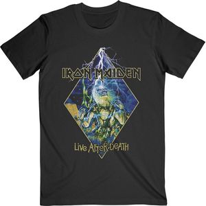 Iron Maiden - Live After Death Diamond Heren T-shirt - L - Zwart