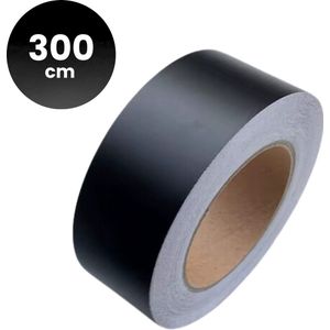 De-Chrome Wrap Mat Zwart - 300 x 7 cm - Chrome Delete Tape - Autowrap - Matzwart - Matte Black - Wrapfolie