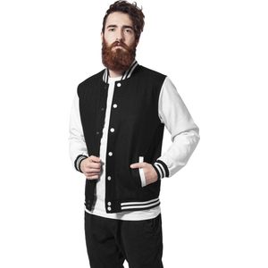 Urban Classics - Oldschool College jacket - XL - Zwart/Wit