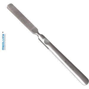 MEDLUXY® - Professionele Eeltvijl / Voetrasp - dubbelzijdig - RVS - 17 cm [callus verwijderen]