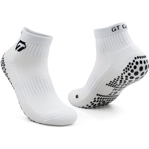 GT Ankle Grip Socks - Enkel Gripsokken - Premium - 1 paar - Wit - Sportsokken - gripsokken - Padelsokken - Tennissokken - Maat 43 - 47