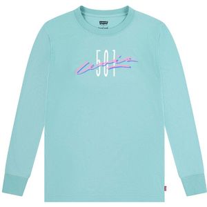Levi´s ® Kids 501 Archival T-shirt Met Lange Mouwen Groen 12 Years Jongens,Meisjes