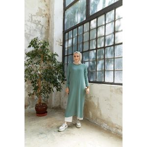 Tuniek trui dames lang | Mintgroen kleur