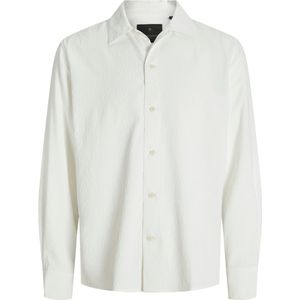 Jack & Jones Overhemd Jprblatrend Jacquard Shirt Styd 12278765 White Mannen Maat - XXL