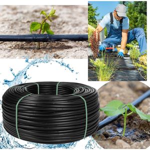 Watermil Drip Systeem Druppelslang Druppelbuis Zwarte Druppelleiding voor besproeien van bloemperken en plantrijen, waterbesparing 16mm / 1.6 LPH Druppelafstand 33 cm / 75m