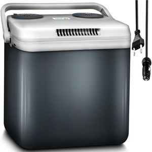 Elektrische Koelbox - 32 Liter Koelbox Elektrisch 12V 230 Volt - Koelbox Auto - Coolbox Met Verwarmingsfunctie en Lichtgewicht - Koelt & Verwarmt – Mini Koelkast – Grijs
