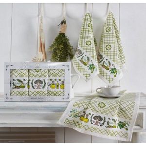 KOCHERE -Theedoeken- Keukendoeken - Wafeldeken - Vaatdoek - Theedoeken en keukendoeken set - Keukenhanddoeken - 3 Delige - 40x60 cm