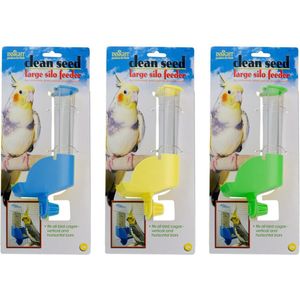 JW Grote vogelvoer silo voor vogelkooien - Vogelvoerbak - 18 cm - Meerkleurig