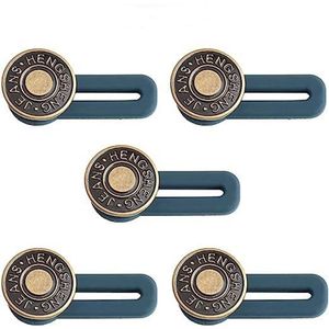 Knopverlenger voor broeken - 5 stuks - verstelbare gesp - tailleverlenger voor mannen en vrouwen - elastische kraag extenders voor jeans en zwangere broeken