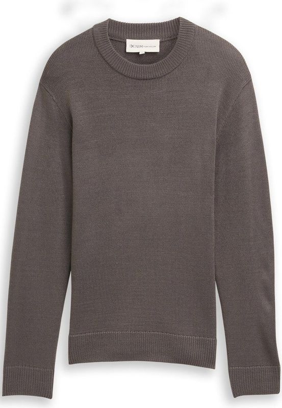 Tom Tailor Denim - Regular Fit - Gebreide Pullover - Effen - Hoge Ronde Hals