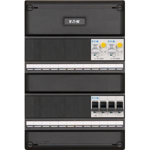 Eaton groepenkast, 2 aardlekautomaten, 1 hoofdschakelaar 4P