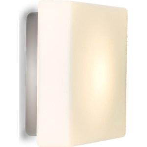 Wand/Plafondlamp Dubro Gl.Opaal D11X11+1X25W G9