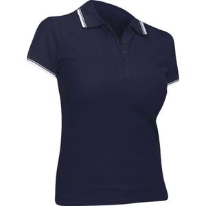 SOLS Dames/Dames Praktijk getipt Pique korte mouw Poloshirt (Marine / Wit)