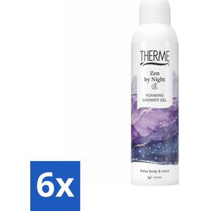 Therme - Zen by Night - Schuimende Douchegel - Verfrissend - Verzorgend - 200ml - Voordeelverpakking - 6 stuks