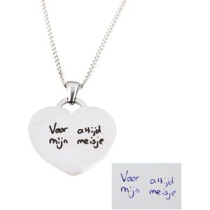 ORMEZ - Gepersonaliseerde ketting - Ketting RVS - Ketting met naam - Eigen handschrift sieraad - Eigen handschrift - Cadeau voor haar