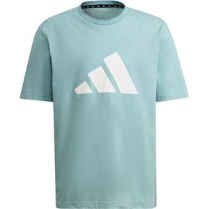 Adidas Shirt Fl 3b Heren - Turquoise / Wit - Maat L