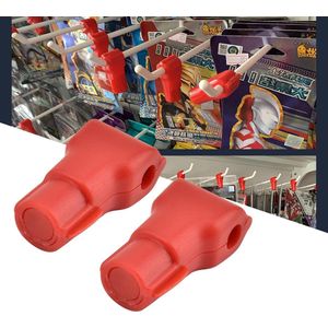 100 stuks rode antidiefstal haakslot - Winkelbeveiligingsdisplayhaak met magnetische ontgrendeling - 7MM .