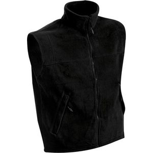James and Nicholson Unisex Vlies Vest (Zwart)