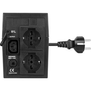 Vultech - UPS1200VA-LITE - UPS - Zwart - Line-interactive 1,2 kVA 600 W